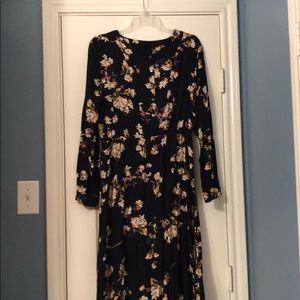 Long sleeved light weight floral maxi dress